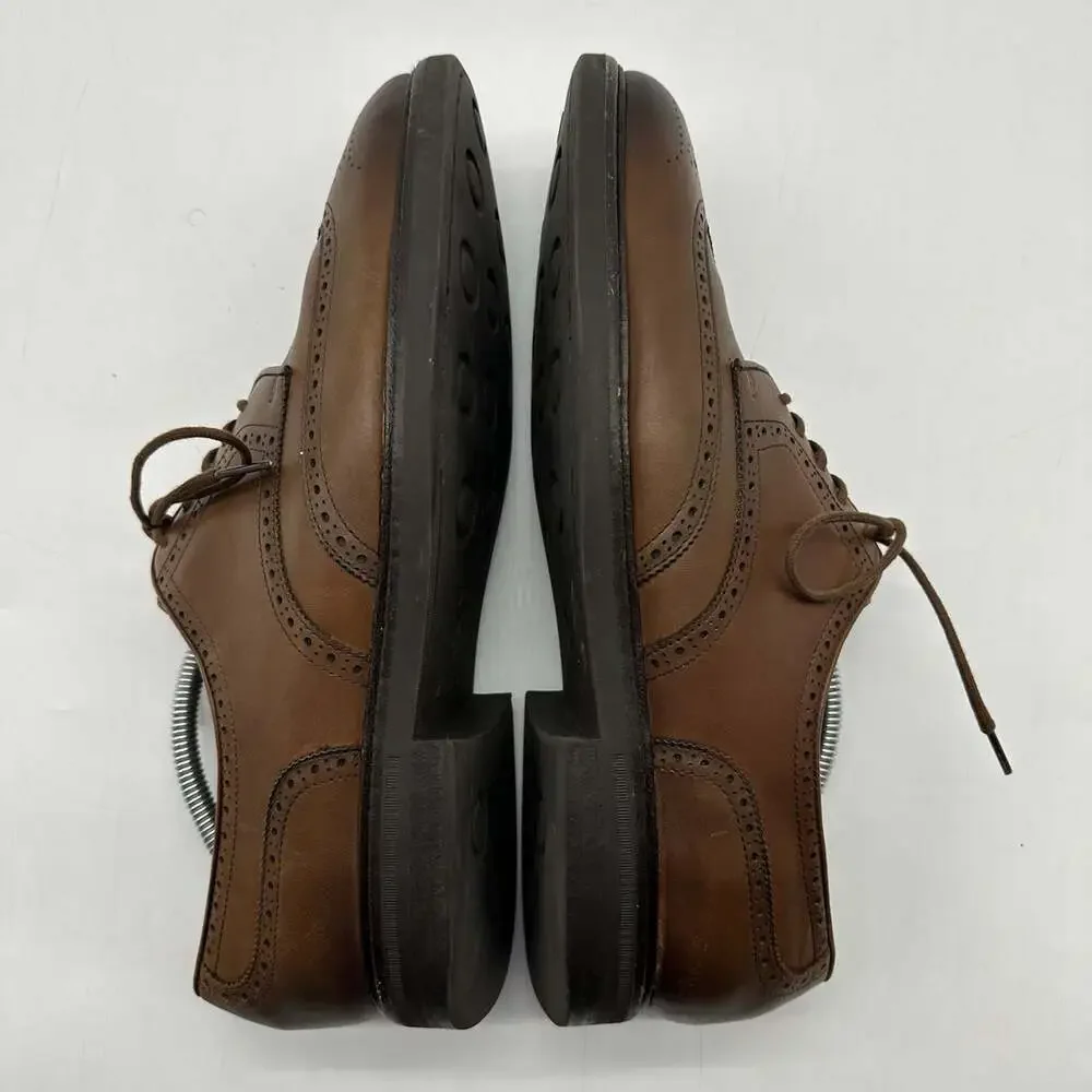 Polo Ralph Lauren Asher Wingtip Brown Leather Oxfords Dress Shoes Men's Size 11